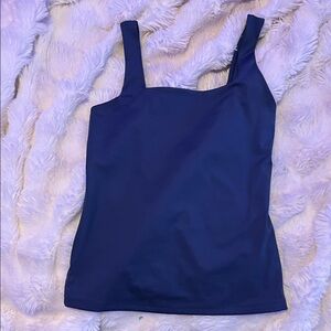 Navy Square-Neck Tank Top - Women